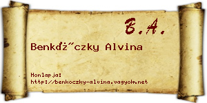 Benkóczky Alvina névjegykártya